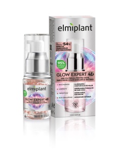 Ser Cu Perle Pentru Ochi, Elmiplant, Glow Expert 4D Impotriva Petelor Pigmentare si Antirid, cu Niacinamida si Bakuchiol, 15 ml