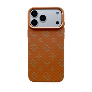 Carcasa Magnetica, Flippy, Compatibila Apple iPhone 17 Air, din Fibra de Carbon, Litere Fosforescente, Portocaliu