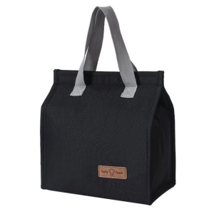 Geanta Termoizolanta Tip Bento Bag Flippy, Camping Cooler, Aluminiu, 22.5x13x25,5 cm, 3.3 L, Negru