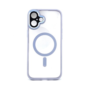 Husa de Protectie Compatibil cu iPhone 16 Pro, Flippy, Incarcare Wireless, Tehnologie Magsafe, Carcasa din TPU/ PC, Protectie Camera, Antisoc, Antizgariere, Mov (lila) - Transparent