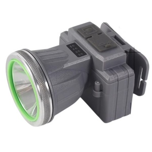 Lanterna LED de Montat pe Cap, Flippy, cu Raza Lunga de Zoom, Reincarcabila USB, Far Telescopic, Rezistent la Apa, Reglabil, pentru Pescuit in Aer Liber, Camping, Lumina Puternica, Lanterna, 8.6x7.5x6.5cm, Gri