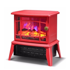 Semineu electric Flippy, 1500W, cu efect de flacara, 25 x 16 x 25 cm, Rosu