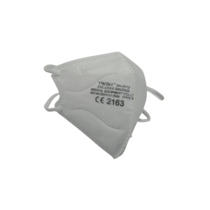 Set 10 bucati Masca de protectie faciala pentru copii, Flippy®️, de unica folosinta, FFP2 CE 2163, 5 straturi, nesterila, ambalaj individual, Copii, Alb