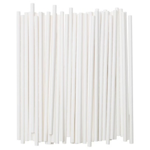 Set 100 Paie, Flippy, din Hartie, 20 cm, Model Uni, Alb