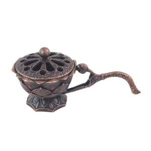Suport de Tamaiat, Flippy, din Aliaj de Zinc, Model Lotus, Ignifug, 9.7 x 4.8 x 4.7 cm, Cupru