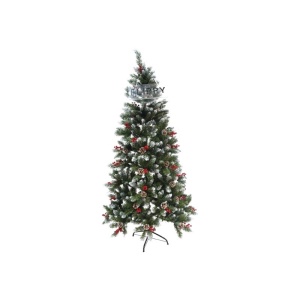 Brad Artificial de Craciun, Flippy, Sectionat pentru Perete/ Colt, 1.50 m inaltime, Verde, Decorat, Diametru Inferior 83 cm, Interior/ Exterior