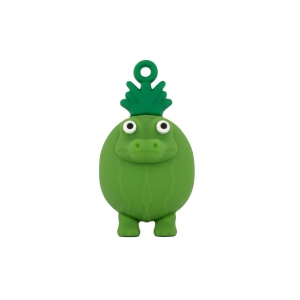 Breloc de Chei din Silicon, Flippy, Figurina Brainrot Gingobalo Gingobali, 4 cm, Verde