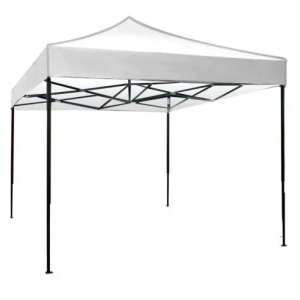 Cort pliabil pentru Evenimente, cadru metalic pentru curte si gradina, 2x2 m, Alb, Flippy