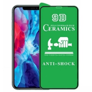 Folie de Protectie Ceramica, Flippy, Compatibila cu Apple iPhone 16 Plus, Ceramics 9D, Antisoc, Margini Negre, Transparent