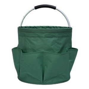 Geanta Cos pentru Scule de 17L, Flippy, Buzunare Exterioare, Cos de Picnic Portabil, Cos pentru Plaja, Cos pentru Curatenie, din Material Oxford 600 D, 28 x 28 x 28 cm, Verde