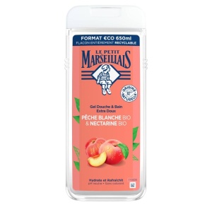 Gel de Dus, LE PETIT MARSEILLAIS, Bio Piersici Nectarine, 650 ml