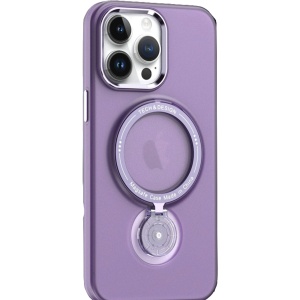 Husa de protectie Flippy, cu incarcare Wireless, Tehnologie Magsafe, TPU, Inel magnetic rotativ cu functie de suport, pentru Samsung Galaxy S23 Ultra , Mov