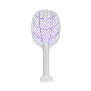 Lampa Electrica Impotriva Tantarilor, Flippy, 42.5 x 18 x 7.5 cm, Reincarcabila cu Cablu USB Inclus, Plasa din Aluminum, Alb
