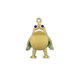 Breloc de Chei din Silicon, Flippy, Figurina Brainrot Slow Seline, 4 cm, Verde