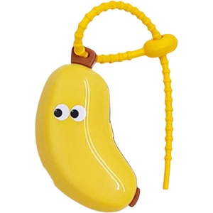 Capac Protector pentru Periuta de Dinti, Flippy, cu Recipient Pasta de Dinti, Portabil, cu Agatatoare, din Plastic 8.7 x 3 cm, Galben/Maro