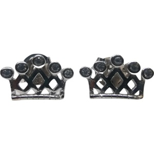 Cercei Argint 925 Coronita cu 5 Pietre, 1.40 g