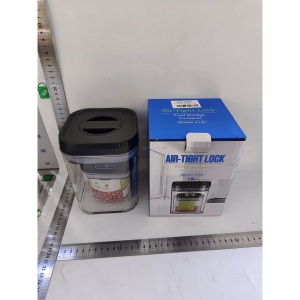 Cutii de Depozitare Alimente, Flippy, Set din 2 Cutii de Tip Container de 0.5 si 1.3 l, Recipiente pentru Cereale in Bucatarie, Transparente cu Capac Negru - Img 2