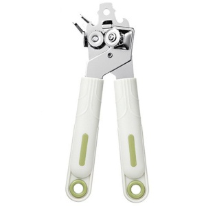 Desfacator de Conserve 3 in 1, Flippy, Instrument pentru Deschis Conserve, Sticle, Otel inoxidabil, Simplu de Utilizat, Maner Anti alunecare, 21.5 x 4.7 cm Alb