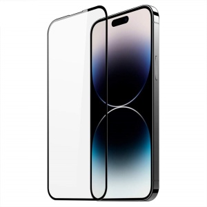 Folie de protectie Ceramica, Flippy, compatibila cu Apple iPhone 15 Pro Max, Transparenta HD, 9H, margini negre