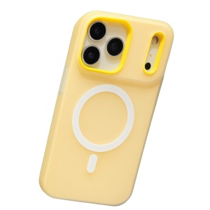 Husa Telefon Jelly Magnetic 2in1, Flippy, Compatibila cu Apple iPhone 17 Pro, din PC+TPU, Magsafe, Finisaj Mat, Portocaliu