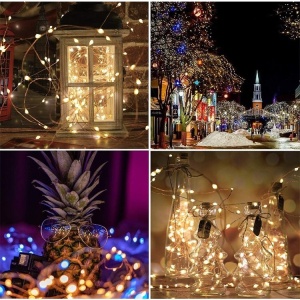Instalatie Craciun, 300 LED-uri, 32 metri, pentru exterior cu incarcare solara, alb cald, Flippy