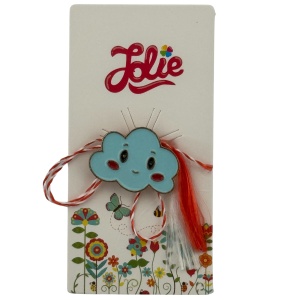 Martisor pentru copii, Jolie, Material Metal, Ambalaj Carton cu Design, Dimensiune Brosa Aproximativ 2x2 cm, Multicolor, Model Norisor