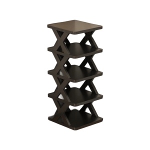 Organizator de Pantofi, Flippy, 5 Straturi, din ABS, Suport Modular, 65.5 x 24 x 26 cm, Negru
