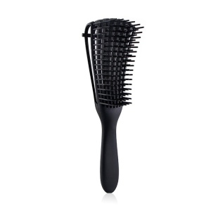 Perie Flexibila, Flippy, pentru Descurcat Par Cret/Umed si Uscat, 8 Brate Mobile, din TPE, 24.5 x 4.5 x 2 cm, Negru