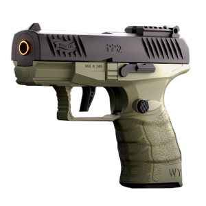 Pistol de jucarie GX4 cu Ejectie, Flippy, de Explozie de buzunar, Makara BLOWBACK, Gloante Moi pentru Copii, 15 x 13 x 3.5 cm, Negru Verde deschis