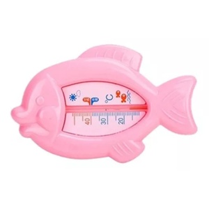 Termometru pentru Baie, Flippy, Plutitor, Rezistent la apa, Multifunctional, Model Peste, 15.5x9.5x2 cm, Roz