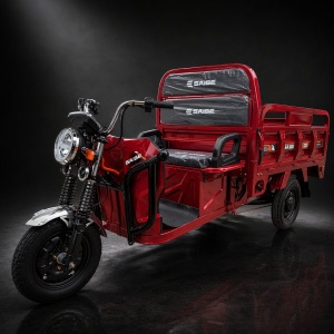 Triciclu Electic de Marfa Chuanqi, Saige, Fara Permis, Motor 1600W, Baterie 72V32Ah, Autonomie 60km, 250x88x115 cm, Viteza Maxima 25km/h, Rosu