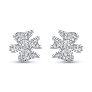 Cercei pentru Dame, Jolie Silver, din Argint 925, model Inger, Pietre Zirconia, 1.05 g, Argintiu
