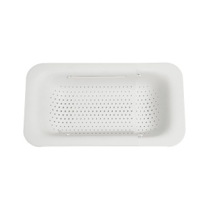 Cos de Scurgere pentru Chiuveta de Bucatarie, Flippy, Plastic, Telescopic, 36x20x5 cm, Alb