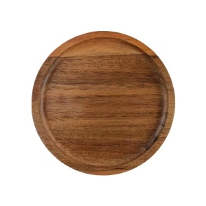 Farfurie din Lemn, Flippy, Rotunda, pentru Alimente sau Decor, 10 x 1.5 cm, Natur