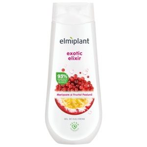 Gel de Dus Crema, Elmiplant, Cu Merisoare si Fructul Pasiunii, 400 ml