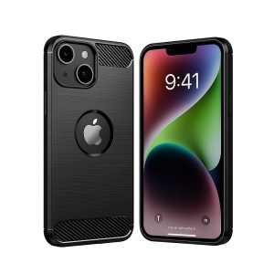 Husa Protectie, Flippy, compatibila Apple iPhone 14 Plus, Carcasa TPU Carbon, 1.5 mm, Negru