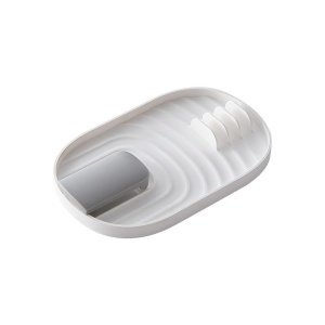 Suport Pliabil, Flippy, pentru Capace, Linguri, Multifunctional, Plasare pe Blatul de Bucatarie, 11.5 x 18 x 2.2 cm, Alb