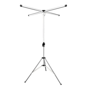 Uscator de Rufe, Flippy, Pliabil, Telescopic, 4 Brate, din Otel Inoxidabil, Rezistent la Vreme Rea, Gri