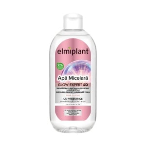 Apa Micelara Iluminatoare, Elmiplant, Glow Expert 4D, Pentru Fata, Ochi si Buze, cu Prebiotice, 400 ml