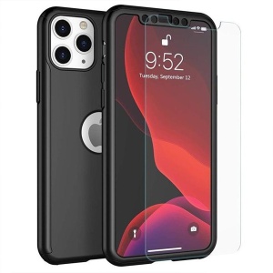 Husa de protectie Flippy compatibila cu Apple iPhone 12 Mini Full Cover 360 Negru + Folie de protectie