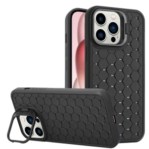 Husa de Protectie TPU, Flippy, pentru Apple iPhone 15 Plus, 3D Cube, cu Inel, Protectie Camera, Antisoc, Antizgariere, Antialunecare, Acoperire Completa, Negru
