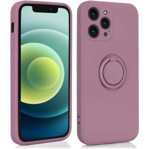 Husa protectie Flippy compatibila cu Huawei P Smart 2021 Liquid Silicone Ring cu suport rotativ Mov