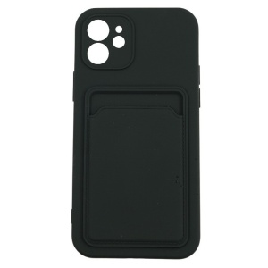 Husa protectie Flippy cu suport card compatibila cu Apple iPhone 12 Pro Negru