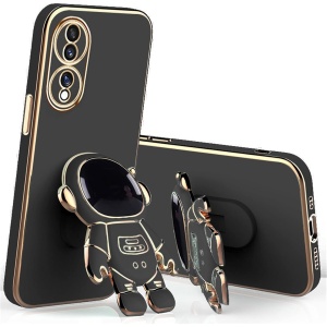 Husa Telefon 2in1, Flippy, Compatibila Huawei Mate 60 Pro, Carcasa TPU cu Suport Inclus Tip Astronaut, Protectie Camere, Negru