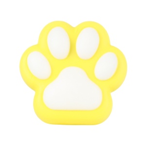 Jucarie Antistres Squishy, Flippy, Revenire Lenta, Model Labuta de Pisica, Squishy, BIG 12.5 x 10.5 cm, 220 g, Model 14, Galben Alb