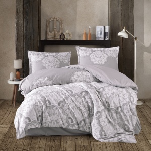 Lenjerie de pat Ranforce – Imprimeu Tabula Mandala, bumbac 100%, set premium King Size