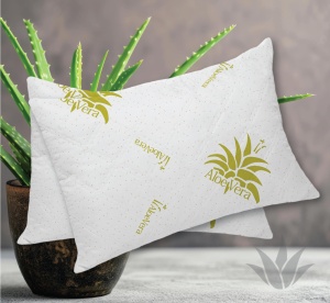 Pernă Aloe Vera 50×70 cm – Microfibră Matlasată, Umplutură Hipoalergenică, Confort Natural & Somn Revitalizant