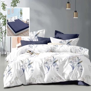 Set Lenjerie Pat 6 Piese – Flori Delicate în Nuanțe Navy, Stil Aerisit & Premium