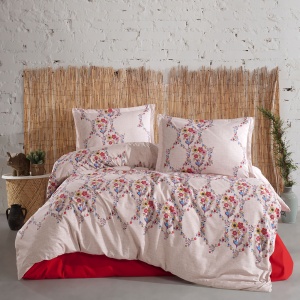 Set lenjerie Ranforce Clasy – Navas, imprimeu elegant cu flori colorate