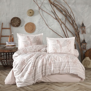 Set lenjerie Betina – Ranforce bumbac 100%, nuanțe nude, stil rafinat King Size
